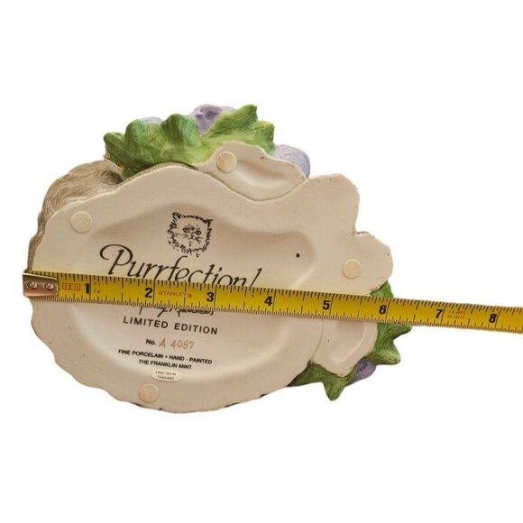 Purrfection Persian Cat Porcelain Figurine Franklin Mint By Nancy Matthews - Picture 8 of 12